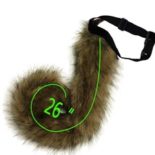 Adults 26 Inch Wolf Tail Soft Long Fur Cat Fox Costume Tail for Halloween Par...