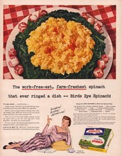 Birds Eye Spinach 1949 Life Magazine Ad Print...