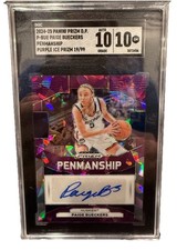 2024 Prizm Draft Picks  Penmanship Paige Bueckers Purple Ice Auto /99 PSA 10