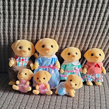 Calico Critters Sylvanian Families Yellow Labrador Dog Family 7 Figure Set