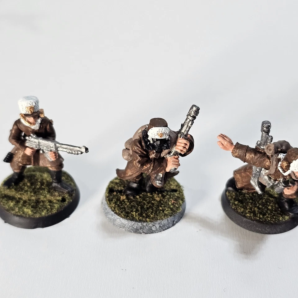Warhammer 40k Imperial Guard Valhallan Ice Warriors Metal Painted Vintage 5 Pc - Image 3 of 4