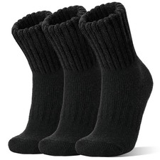 3 Pairs Merino Wool Boot Socks Thermal Winter Warm Thick Cozy Hiking Men Women