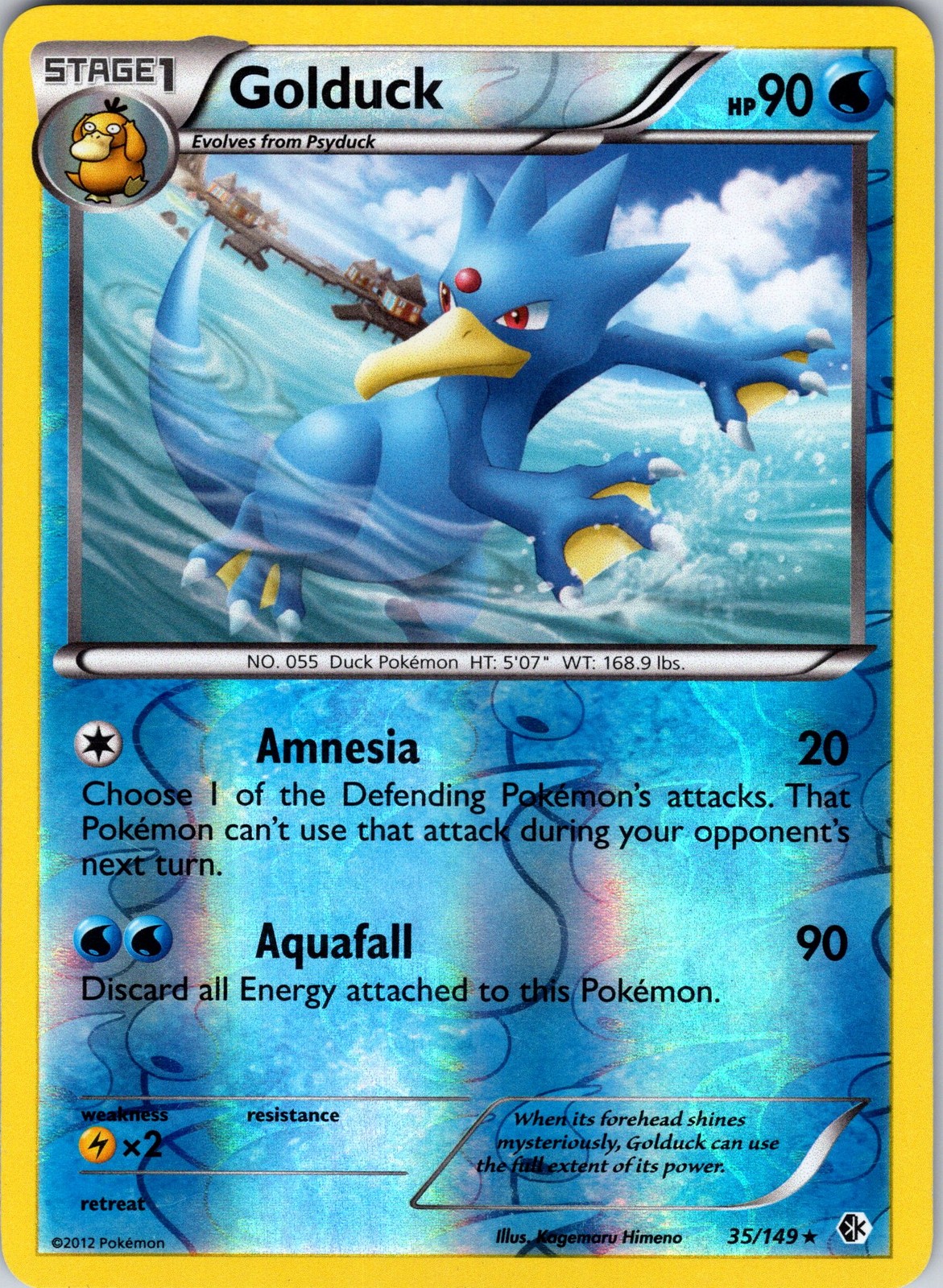 Golduck (35) 35/149 Boundaries Crossed Pokemon LP Reverse Holo