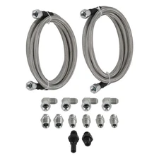 6AN 70" Transmission Fluid Oil Cooler PTFE Hose Line kit For GM Chevy 4L80E