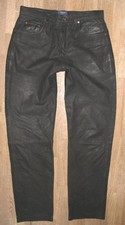 Arizona - Uomo- Jeans IN Pelle/Nabuk Pantaloni Pelle Nero Circa W33/L32-33
