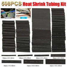 508Pcs Heat Shrink Tubing Insulation Shrinkable Tube 3:1 Wire Cable Sleeve Kit