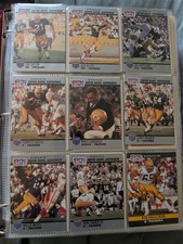 50 Pge Binder NFL/CFL Vintage Cards 1960-1999 Lombardi, Montana, Rice, Farve etc