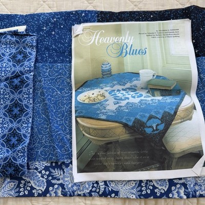 Heavenly Blues Quilt Kit Fabric Pattern Blank Quilting 2010 Finished 30x30