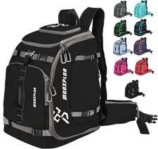 Ski Boot Bag 65L Padded Waterproof Ski Travel Backpack Gear  Accessories
