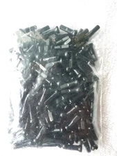 Bag of 245 Black Aluminum 7075 Alloy Spoke Nipples - 2.0mm 14G - 14mm Long
