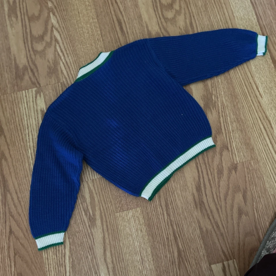 Suéter Goodlad Vintage Universitario “A” Talla 4 Azul Verde Foto 3 de 3