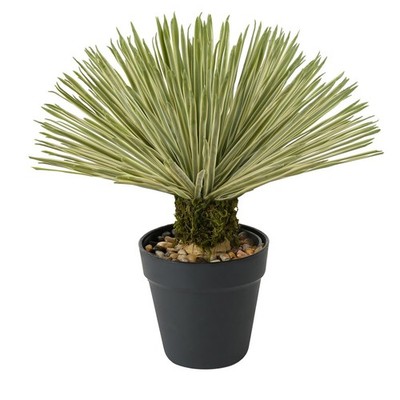 Artificial Agave Plant in Black Pot with Real Stone Pebbles, Large Fake Plant...