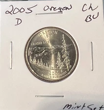 2005-D CLAD OREGON STATE QUARTER FROM MINT SET  ACTUAL COIN  #7294