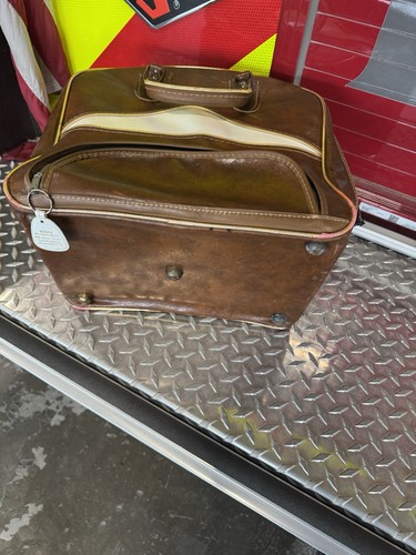 Vintage Braun Bowling Ball Tragetasche Retro Mid Century Reise Style Etui - Bild 5 von 5