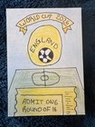 ACEO World Cup Round of 16 Trading Card Hand Drawn England — photo 1