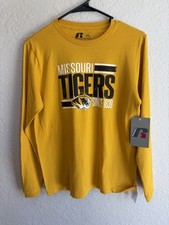 NWT Missouri Tigers Russell Gold Long Sleeve T-Shirt - Youth Large 14/16 Mizzou