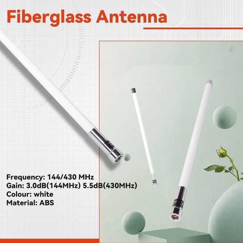 NL550 136-174/400-470MHz VHF UHF Dual Band Glasfaser Antenne S8W88545 - Zdjęcie 2 z 7