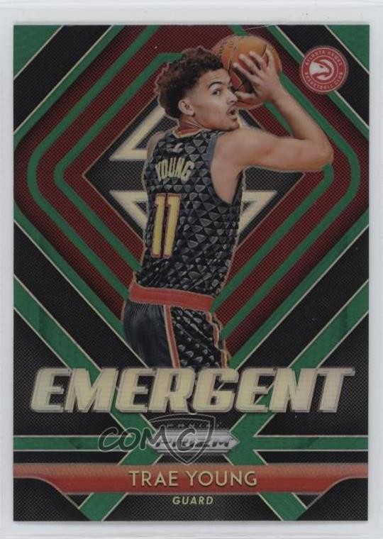 2018-19 Panini Prizm Emergent Green Prizm Trae Young #5 Rookie RC 0wg1