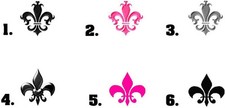Waterslide Nail Decals Set of 20 - Fleur Di Lis - you choose