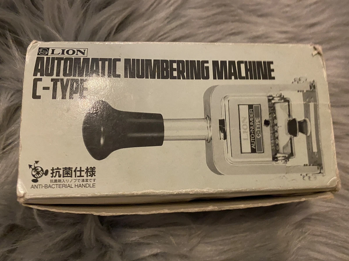 Vintage LION Automatic C-72 Numbering Machine C-Type JAPAN RARE