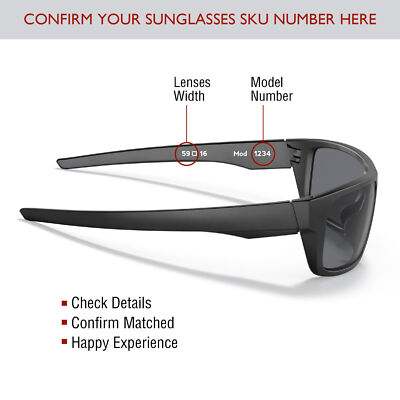 TRUE POLARIZED Replacement Lenses for-Electric Hoodlum Multi
