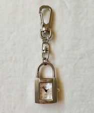 Kessaris Silver Tone Keychain Pocket Watch Working