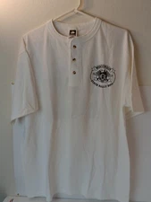 Wisconsin Harley Owner's Group State Rally 2001 La Crosse White Henley T-Shirt L