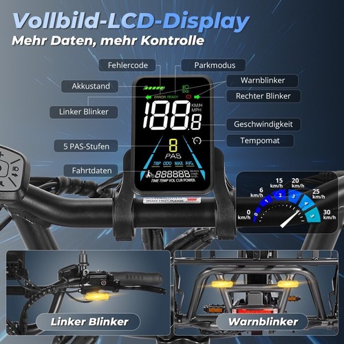 20 zoll Fafrees F20 Mate Elektro Dreirad 21AH 500W 3 Räder E-Bike mit Korb CE - Bild 13 von 24