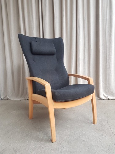 Vtg Mid Century Design Danish Beech Recliner Chair Farstrup Scandi Retro R266 - Picture 3 of 14