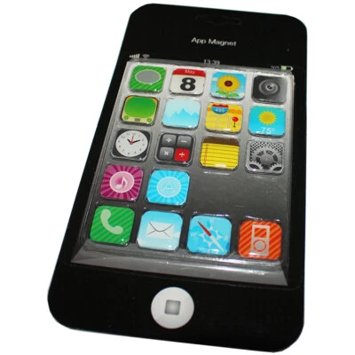 EARTHMAG GMBH 18 KÜHLSCHRANK MAGNETE IM APP DESIGN, JE 20x20x2mm, IPHONE IPAD PINNWAND IM SET