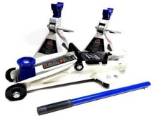 KIT CRICK CRIC 2.5Ton SOLLEVATORE COPPIA CAVALLETTO SOLLEVA AUTO 2,5Ton