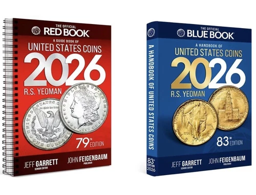 2026 Official Red/Blue Book Set US Coins Spiral/Paperback - Whitman *In Stock*
