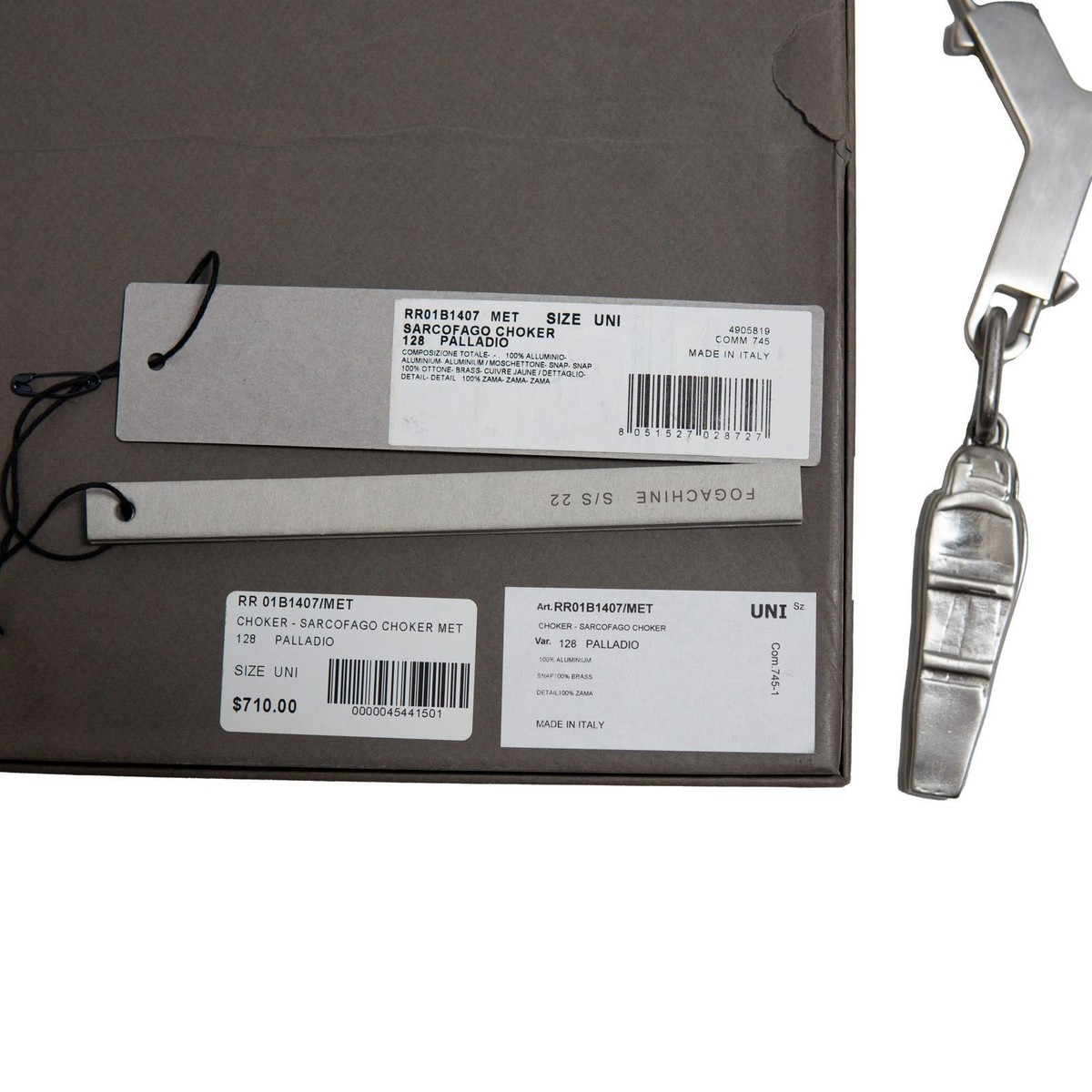 Rick Owens SS22 Sarcofago Cerberus Necklace | eBay Rick Owens SS22 Sarcofago Cerberus Necklace | eBay