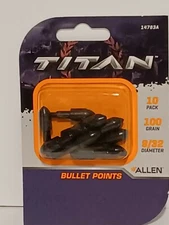  TITAN BULLET POINTS, 10PK, 100 GRAIN 9/32 -14783A