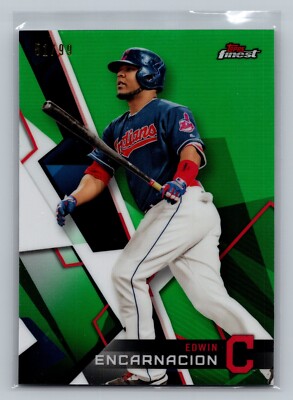 2018 Finest Green Refractors #57 Edwin Encarnacion /99