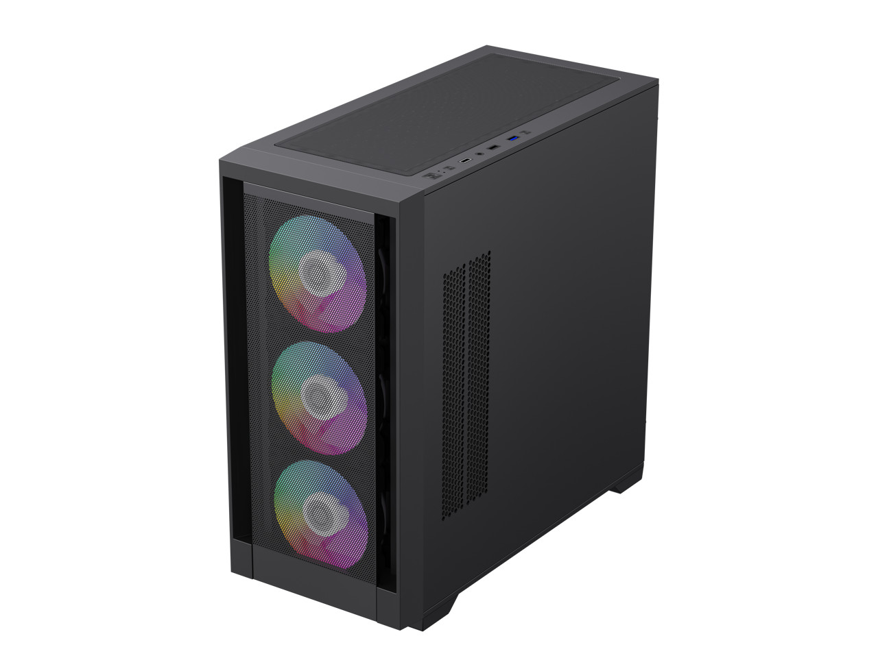 Корпус игрового ПК GameMax Defender Mesh Micro-ATX с предустановленным 4-кратным вентилятором ARGB