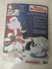 Dimensions Bean Buddies Ice Fishing Friends Santa Kit Christmas Polar Bear 62175