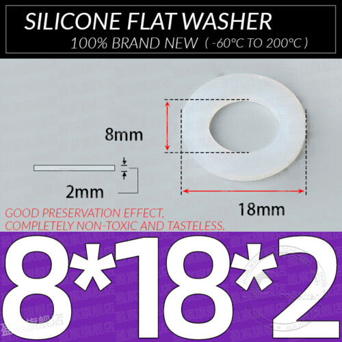 Flachdichtung Silikon Gummi-dichtung Schnurstärke 2MM Flach Dichtung Fittinge - Bild 63 von 117