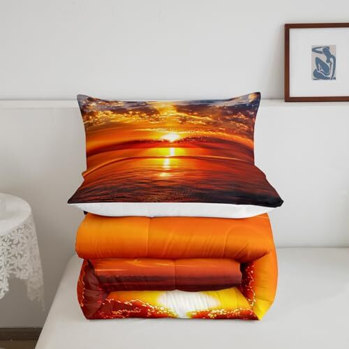 Sunset Comforter Set Size Ocean Sunset Duvet Insert Ocean Twin Multi 31 - Picture 6 of 7