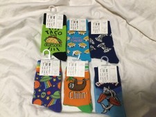 Two Left Feet Kids Socks Shoe Size 8-13 Colorful/age 3-6 Boys 6 Pairs NWT