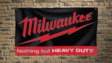 Milwaukee Power Tools Flag 3x5 FT Car Banner for Garage Workshop Man Cave Wall