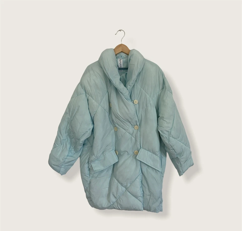 Free People Ella Puffer Ocean Blue Size  Medium Oversize  - Image 4 of 4