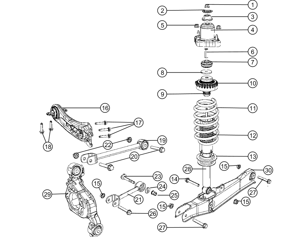 2 x Rear Toe Link Alignment Bolt KIT for Dodge Journey JC 20092011 SMB