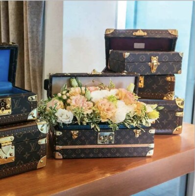 Louis Vuitton Malle Fleur Flower Trunk Monogram Decor Gift New