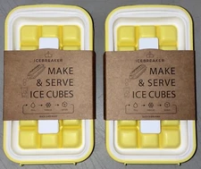 ICEBREAKER POP Portable Ice Cube Tray / Dispenser - Pale Yellow / Set of 2