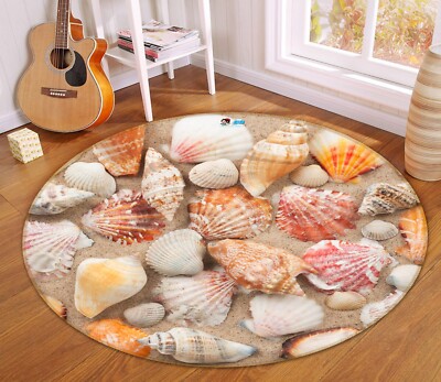 3D Delicate Conch Shells NBC494026 Game Rug Mat Elegant Photo Carpet Mat Romy