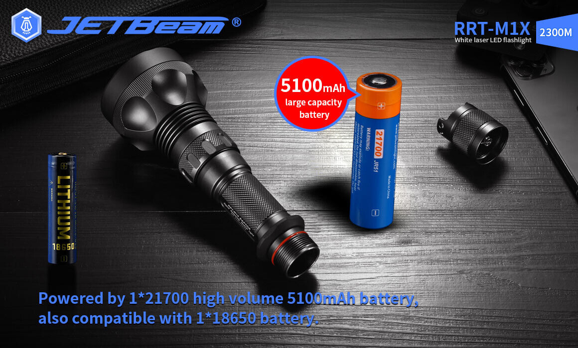 JetBeam RRT-M1X 2300 Meter 480 Lumen White Laser LED LEP JetBeam RRT-M1X 2300 Meter 480 Lumen White Laser LED LEP
