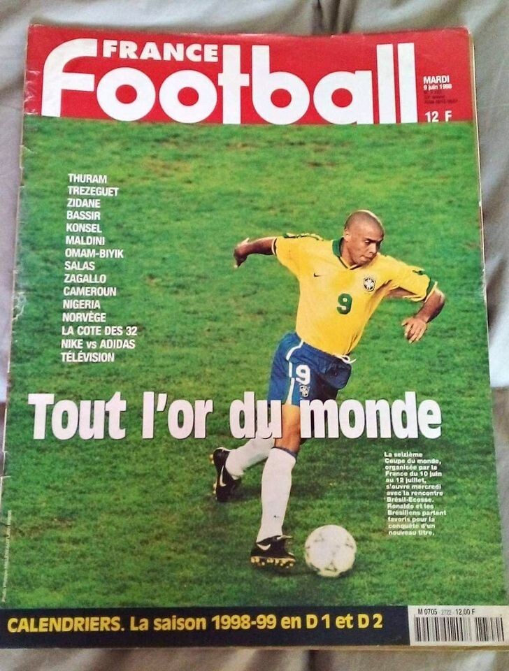 FRANCE Football magazine prior to World Cup France 1998 - RONALDO