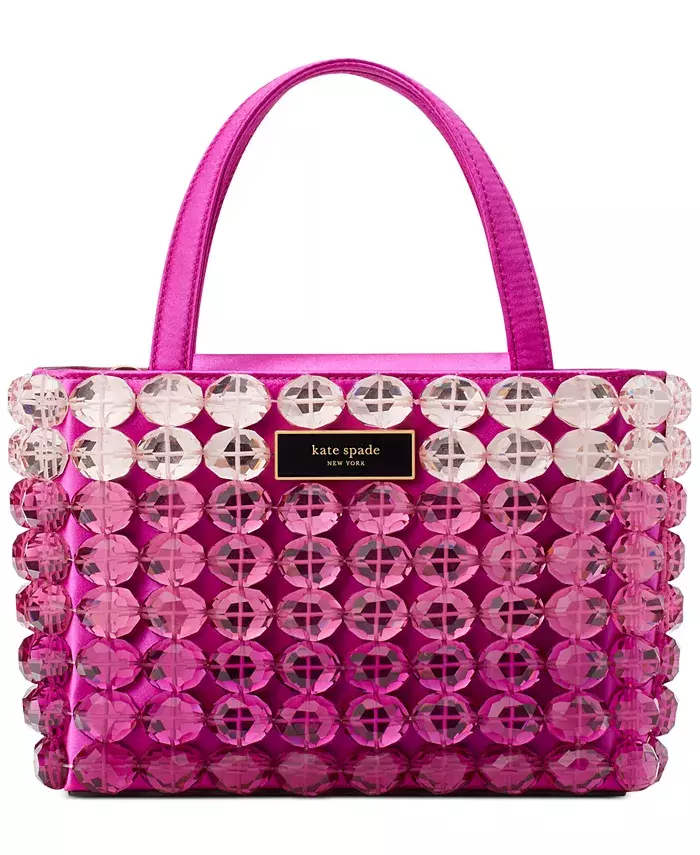NWT Kate Spade Sam Icon Candy Beaded Small Tote PINK MULTI | eBay