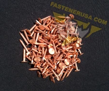 7/8" SMOOTH Plain Shank Copper Roofing Nails 11 gauge 3/4lb (approx. 185 pcs)